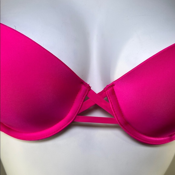 Victoria's Secret Hot Pink Double-Strap Demi Underwire Bra 36B - Picture 3 of 12